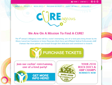 Tablet Screenshot of cureageousevent.com